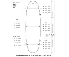 ROAM Boardbag Surfboard Coffin 8.0 Doppel Triple