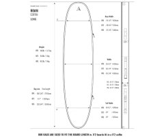 ROAM Boardbag Surfboard Coffin 9.6 Doppel Triple