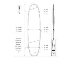 ROAM Boardbag Surfboard Tech Bag Longboard 9.6