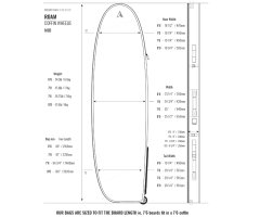 ROAM Boardbag Surfboard Coffin Wheelie 7.6