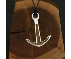 Silver+Surf Silber Schmuck BootAnker Wood Halsband