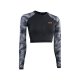 ION Shorty Rasghuard Langarm L/S Lycra UV Shirt 013 black-flowers
