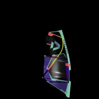 DUOTONE Now Windsurfsegel SS23 C17:black/pistachio