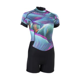 ION Amaze Shorty 2.5mm Shortarm Backzip Damen 2025 021 tropical-palm-glitch Neoprenanzug