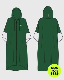 DRYROBE Fullzip Handtuchmantel Baumwolle Grün L