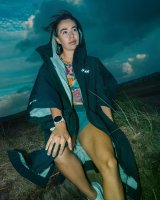 DRYROBE Tech-Lite Short Sleeve Schwarz Grau M