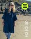 DRYROBE Handtuchmantel Bio-Baumwolle Navy M
